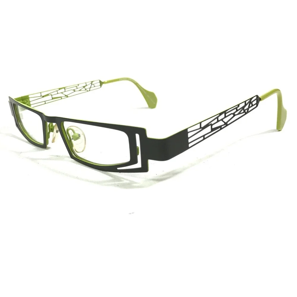 Iyoko-Inyake Eyeglasses Frames IY576 Col.53 Green Rectangular Full Rim 44-18-140